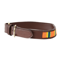 Collar para perro de perlas hechas a mano Kentucky Naranja puro