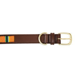 Collar para perro de perlas hechas a mano Kentucky Naranja puro