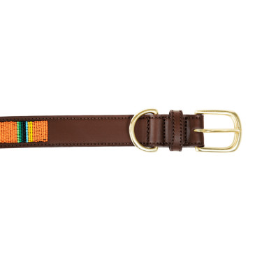Collar para perro de perlas hechas a mano Kentucky Naranja puro