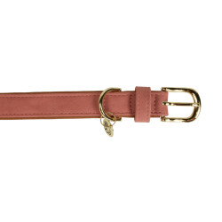 Collar para perro de cuero vegano Kentucky Melocotón Rosa