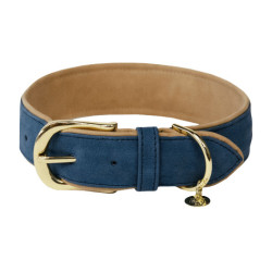 Collar para perro de cuero vegano Kentucky Marino Azul marino