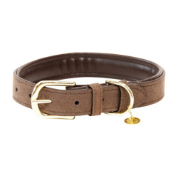 Collar para perro Velvet Leather Kentucky Marrón
