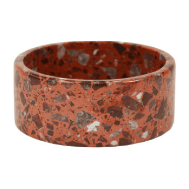 Cuenco para perro de piedra Terrazzo Kentucky Marrón Marr&amp;amp;amp;oacute;n