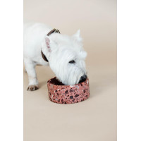 Cuenco para perro de piedra Terrazzo Kentucky Marrón Marr&amp;oacute;n
