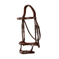 Brida Doble Muserola New English Collection by Dy'on Castaño Marrón