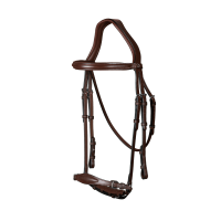 Brida Muserola Alemana Ajustable New English Collection by Dy'on Marrón