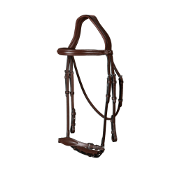 Brida Muserola Alemana Ajustable New English Collection by Dy'on Marrón Brida Muserola Alemana Ajustable New English Collection by Dy'on Marrón