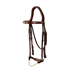 Cabezada Muserola Alemana Cuerda New English Collection by Dy'on Marrón