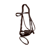 Brida Muserola Combinada Ancha Barnizada New English Collection by Dy'on Marrón