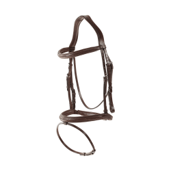 Cabezada con muserola combinada trenzada Dy'on Marrón