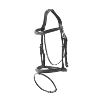 Cabezada con muserola combinada trenzada Dy'on Marrón