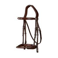 Cabezada Muserola Cuerda Recubierta de Cuero New English Collection by Dy'on Marrón