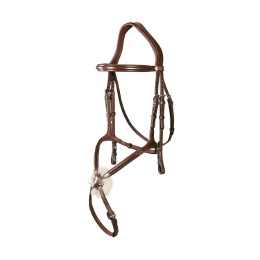 Brida Muserola Cruzada New English Collection by Dy'on Marrón