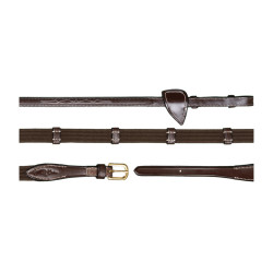 Riendas de tejido 5/8 con 9 pasadores D Collection by Dy'on Marrón Marr&amp;amp;amp;oacute;n