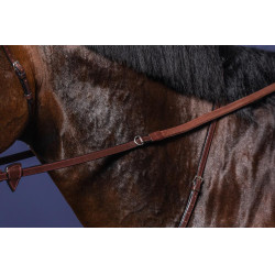 Riendas Howlett de Goma 1/2 con 7 Topes New English Collection by Dy'on Marrón