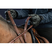 Riendas Hunter 5/8 Con 7 Topes (Sin Stopper) Colección US de Dy'on Marrón