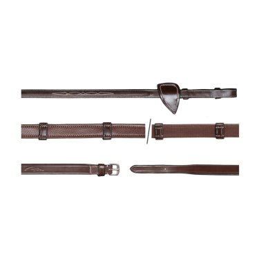 Riendas Hunter 5/8 con 7 limitadores (sin stopper) Colección US by Dy'on Marrón Marr&amp;amp;amp;oacute;n