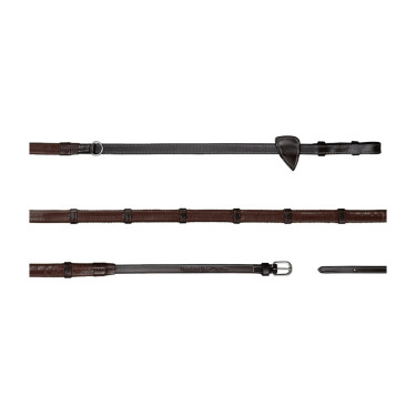 Riendas Howlett de goma 1/2 con 7 pasadores Working by Dy'on Marrón Marrón Riendas Howlett de goma 1/2 con 7 pasadores Working by Dy'on Marrón Marrón