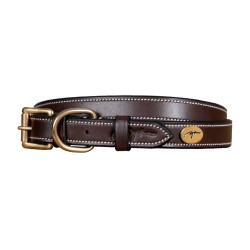 Collar de Cuero Plano para Perro Dy'on Marrón Marr&amp;amp;amp;oacute;n