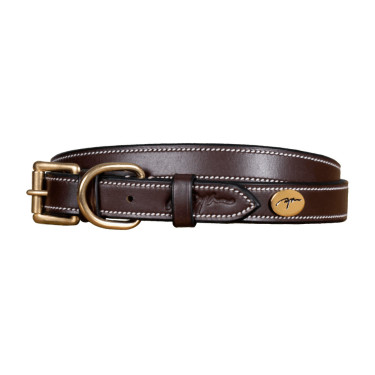 Collar de Cuero Plano para Perro Dy'on Marrón Marr&amp;amp;amp;oacute;n