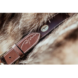 Collar de Cuero Plano para Perro Dy'on Marrón Marr&amp;amp;amp;oacute;n