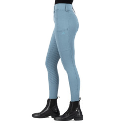 Legging de equitación Easy Rider Rihanna FullGrip Plomo Azul