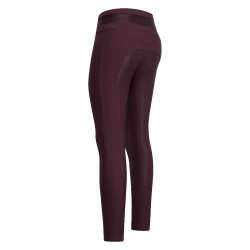 Leggings de equitación Euro-Star Impress FullGrip Rosa negra Burdeos