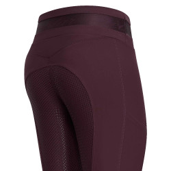 Leggings de equitación Euro-Star Impress FullGrip Rosa negra Burdeos