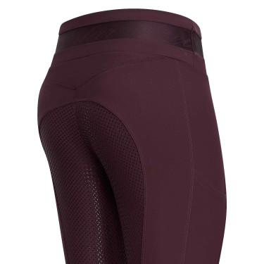Leggings de equitación Euro-Star Impress FullGrip Rosa negra Burdeos