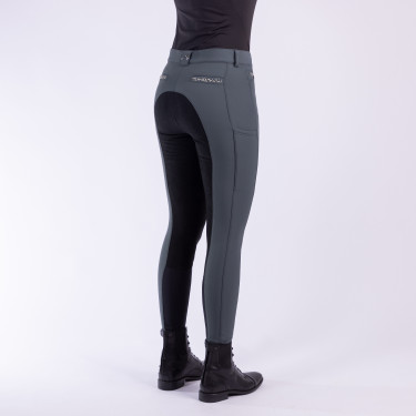 Euro-Star Arista Fashion Diamond Full Breeches Castaño oscuro Gris