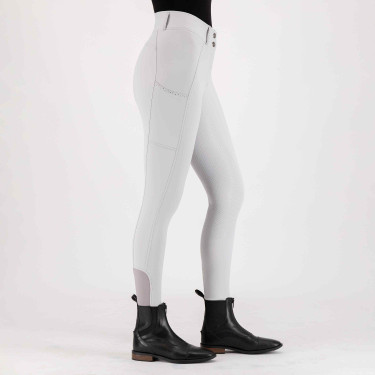 Pantalón de equitación Imperial Riding Bliss FullGrip Cristal Blanco
