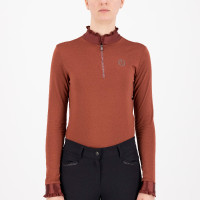 Top Imperial Riding Anna de manga larga Bosque profundo Verde