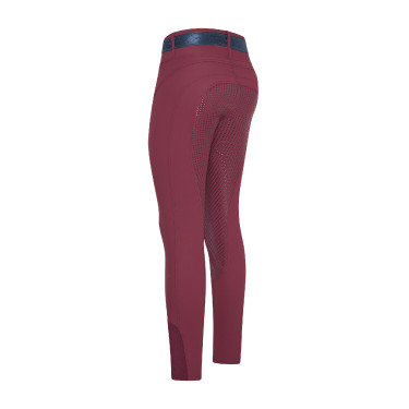 Legging de equitación HV Polo Clarissa FullGrip Bahía negra Burdeos