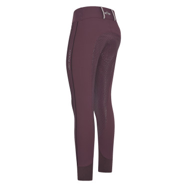 Legging de equitación HV Polo Isabell FullGrip Bahía negra Burdeos