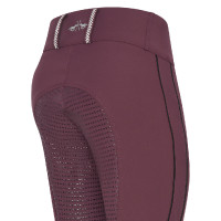 Legging de equitación HV Polo Isabell FullGrip Bahía negra Burdeos