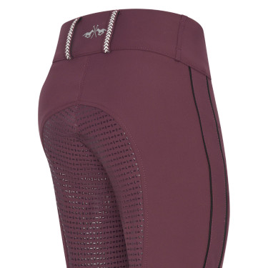 Legging de equitación HV Polo Isabell FullGrip Bahía negra Burdeos