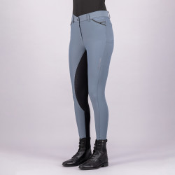 Pantalón de equitación Euro-star Arista diamond FullGrip Plomo negro Azul