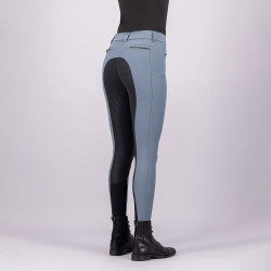 Pantalón de equitación Euro-star Arista diamond FullGrip Plomo negro Azul