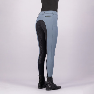 Pantalón de equitación Euro-star Arista diamond FullGrip Plomo negro Azul