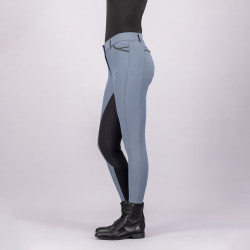 Pantalón de equitación Euro-star Arista diamond FullGrip Plomo negro Azul