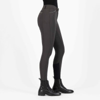 Pantalón de equitación Euro-star Arista diamond FullGrip Plomo negro Azul