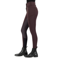 Pantalón de equitación Euro-star Aurelia Diamond FullGrip Rosa negra Burdeos Pantalón de equitación Euro-star Aurelia Diamond FullGrip Rosa negra Burdeos