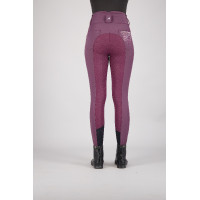 Pantalón de equitación Euro-star Indigo Glam FullGrip Bahía negra Burdeos Pantalón de equitación Euro-star Indigo Glam FullGrip Bahía negra Burdeos