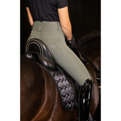 Pantalón de equitación Euro-star Indigo Glam FullGrip Gris ruleta