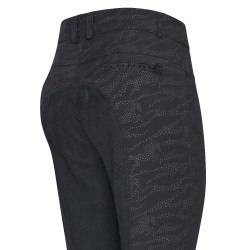 Pantalón de equitación Imperial Riding El Capone AOP Full Cebra negra Negro