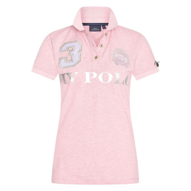 Camiseta tipo polo Favouritas EQ HV Polo Mezcla rosa potente