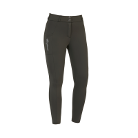 Pantalón de equitación Kingsland KLkornelia para mujer con bolsillo para teléfono bordado Verde beluga