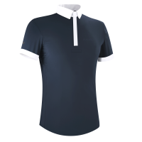 Wettkampf-Poloshirt Flags & Cup Herren Wako Kurzarm Marino