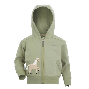 Sudadera con capucha LeMieux Zip Through Mini Charlie Helecho Verde