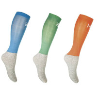Calcetines HKM Microcotton Colour por 3 Azul / verde / naranja